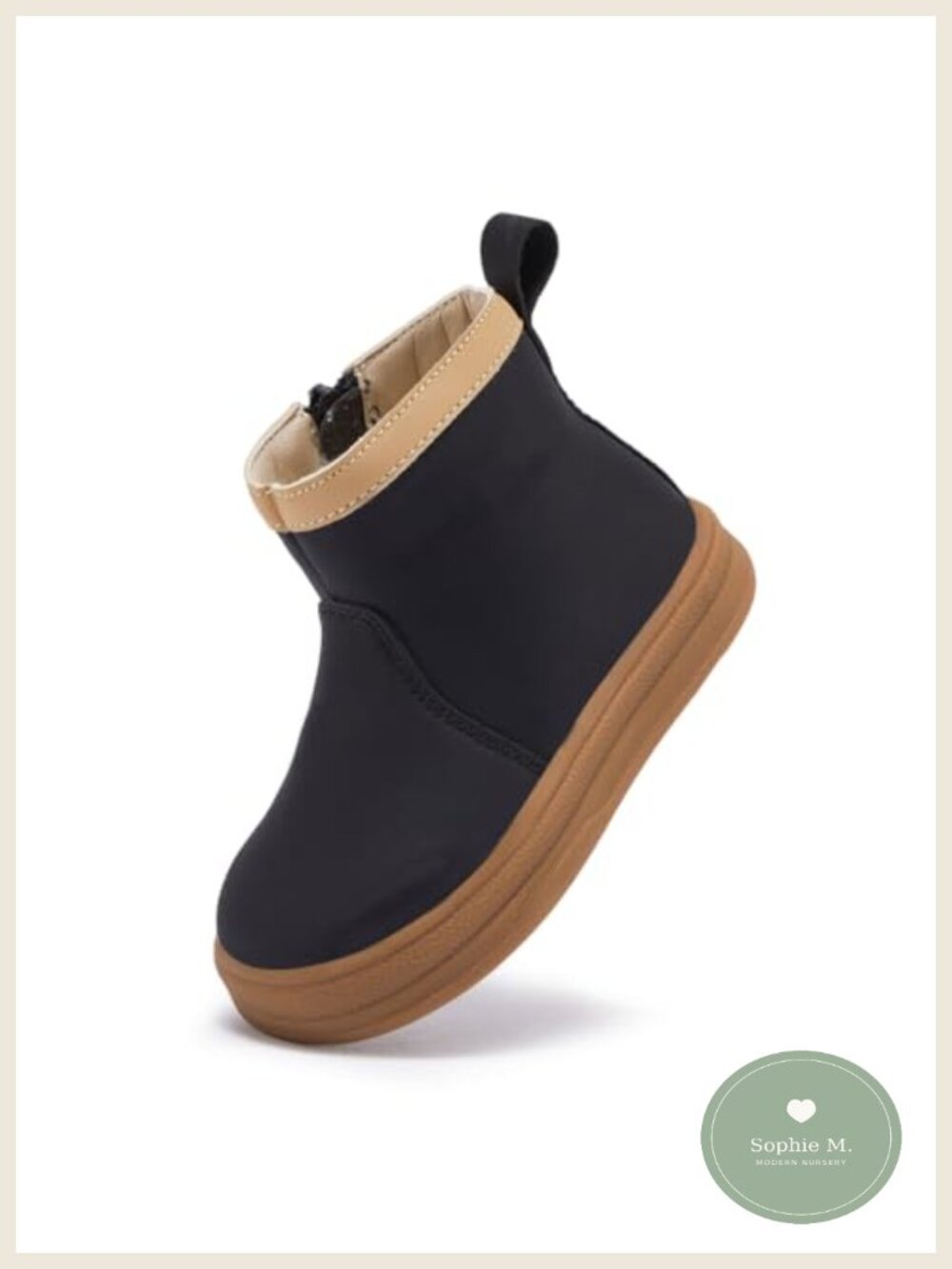 Baby Boots Faux Fur Lined Faux Leather Winter Snow Boots